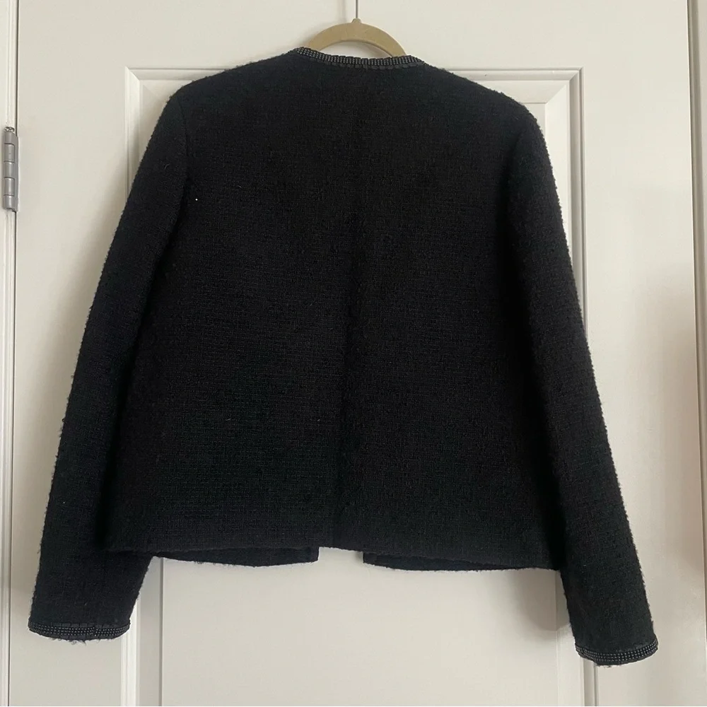 Maje Black Textured Jacket Blazer‎